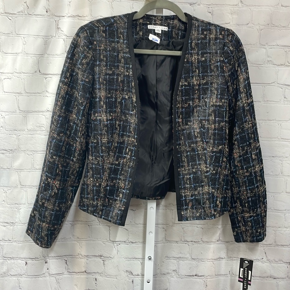 Darby + Luke tweed sparkly open crop dark academia glitter size 6 New jacket
